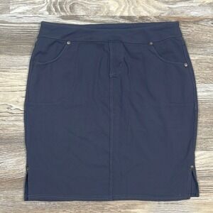 Athleta‎ Navy Blue Stretch Skirt Knee Length Athletic Casual Womens Size S